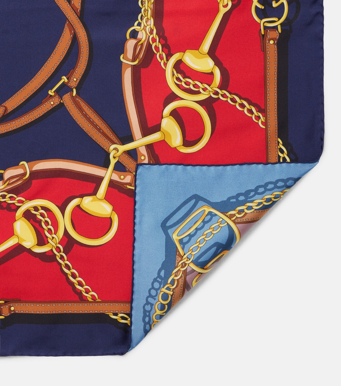 Printed reversible silk twill scarf | Gucci