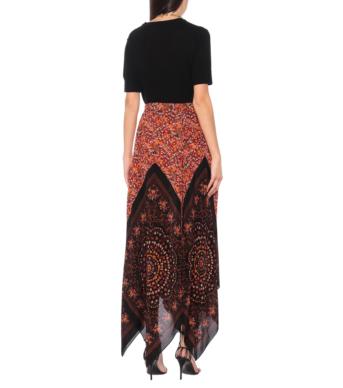 Falda larga Hance de seda floral | Altuzarra