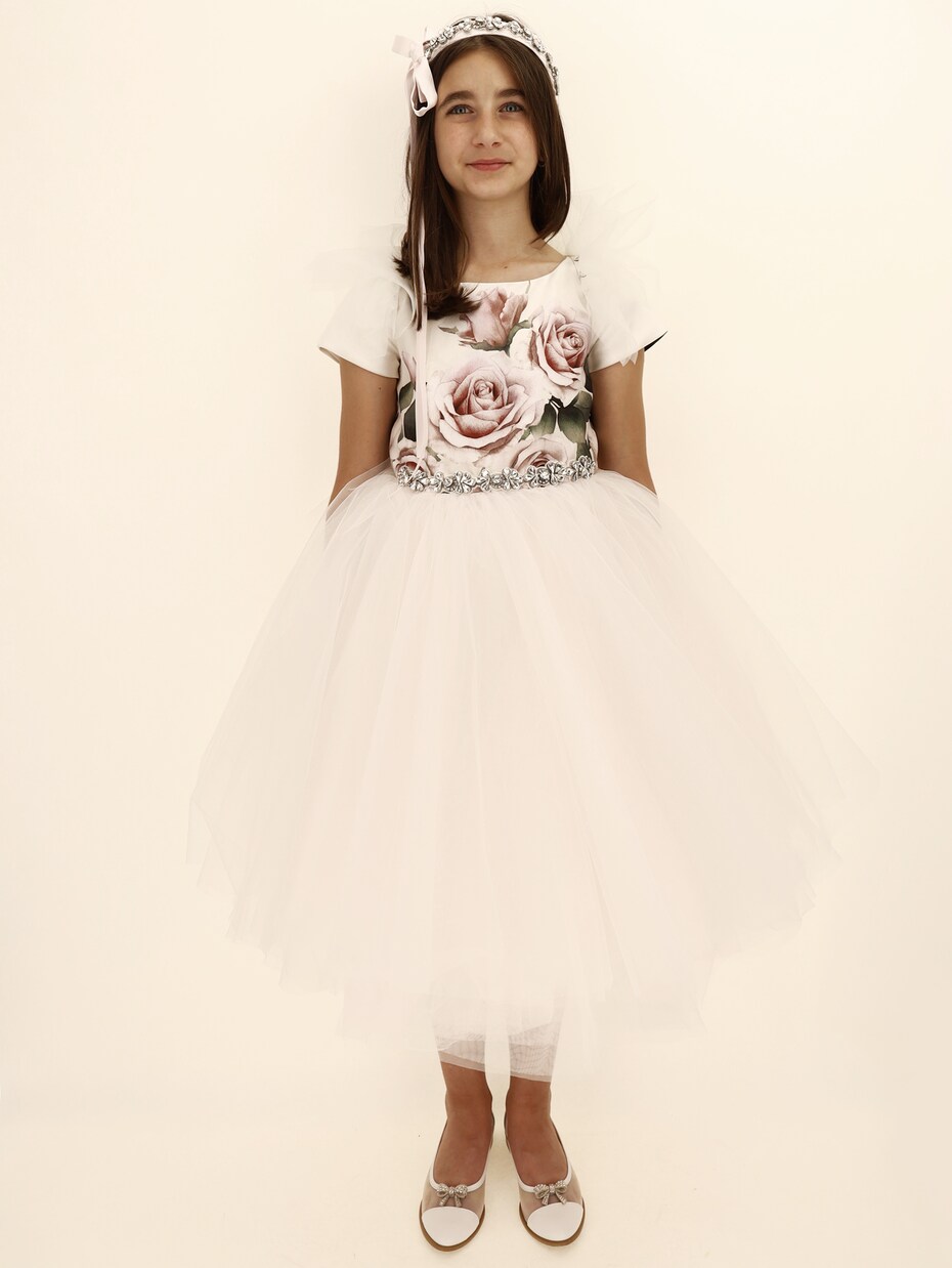 Tulle floral dress | Monnalisa