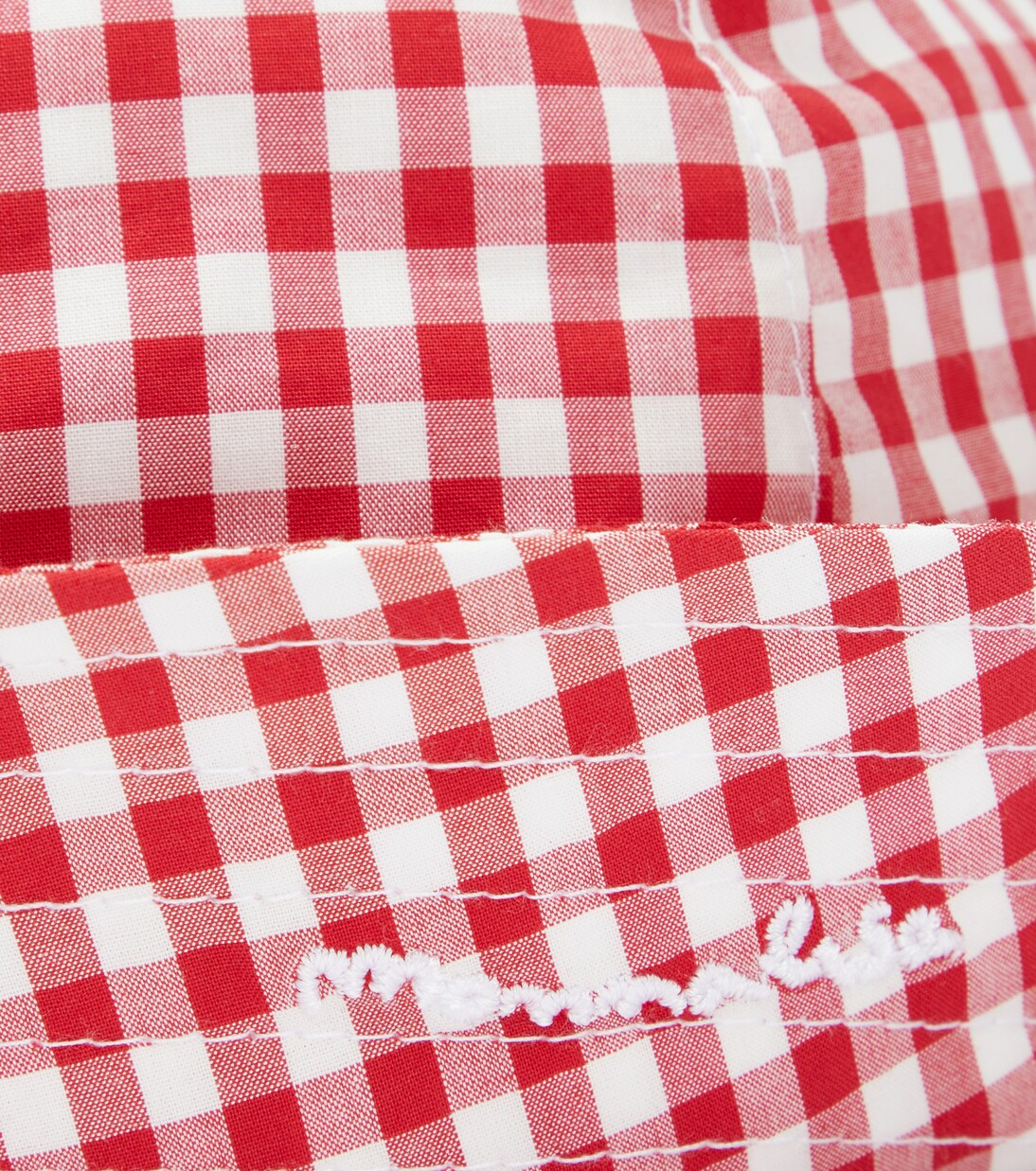 Baby gingham cotton sun hat | Monnalisa