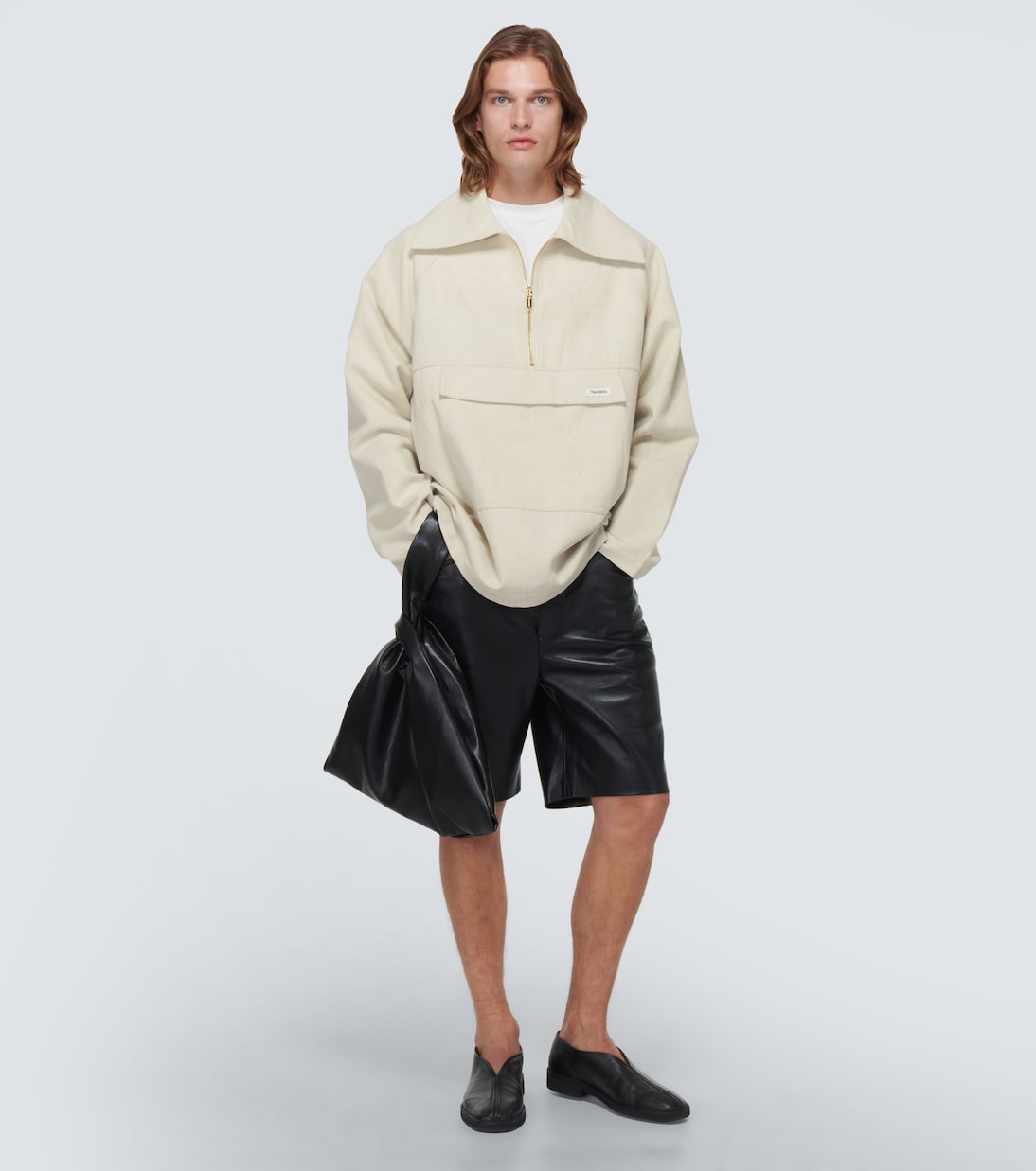 Louka cotton-blend pullover sweater | Nanushka