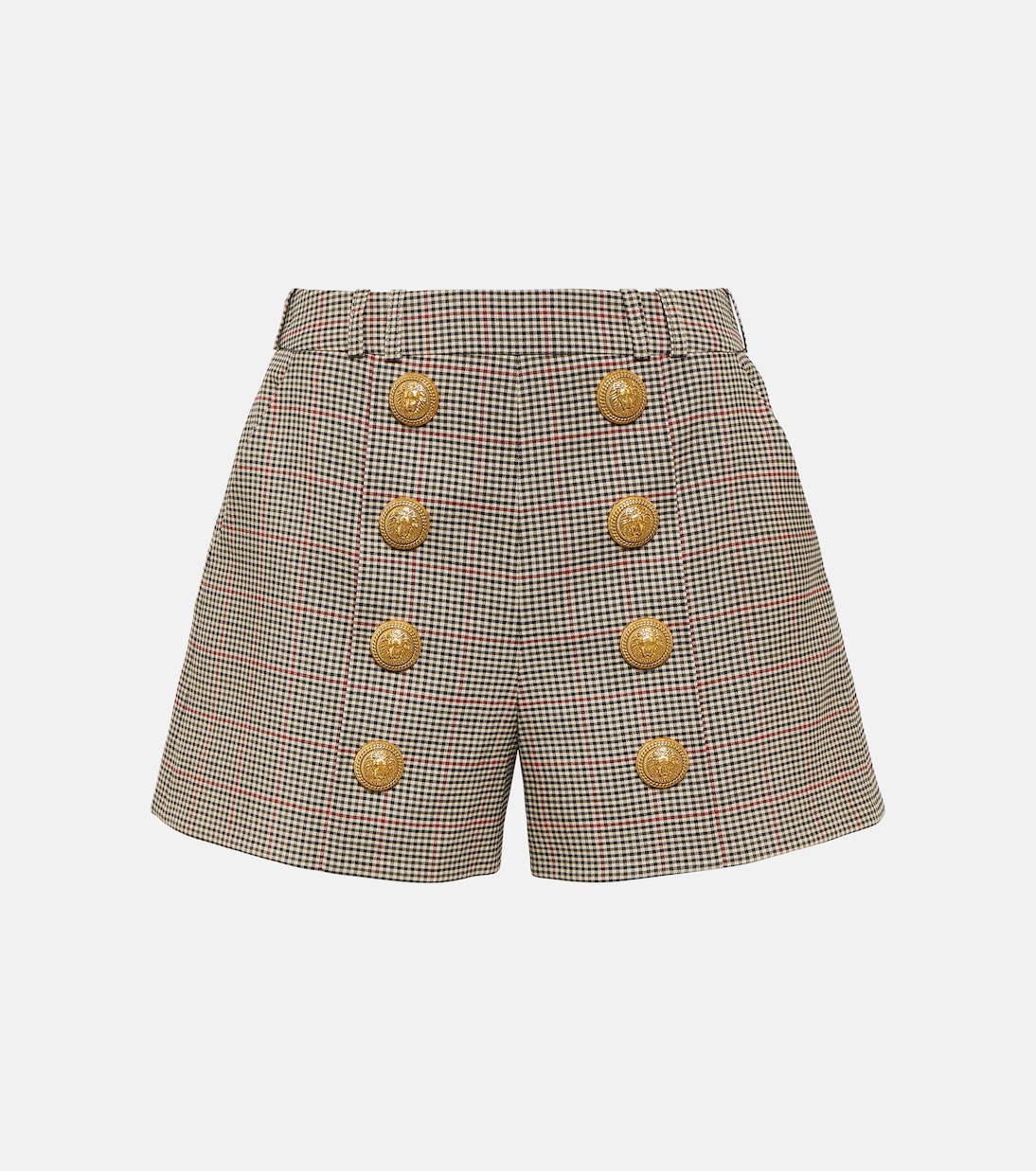 Shorts de tweed Príncipe de Gales de tiro alto | Balmain
