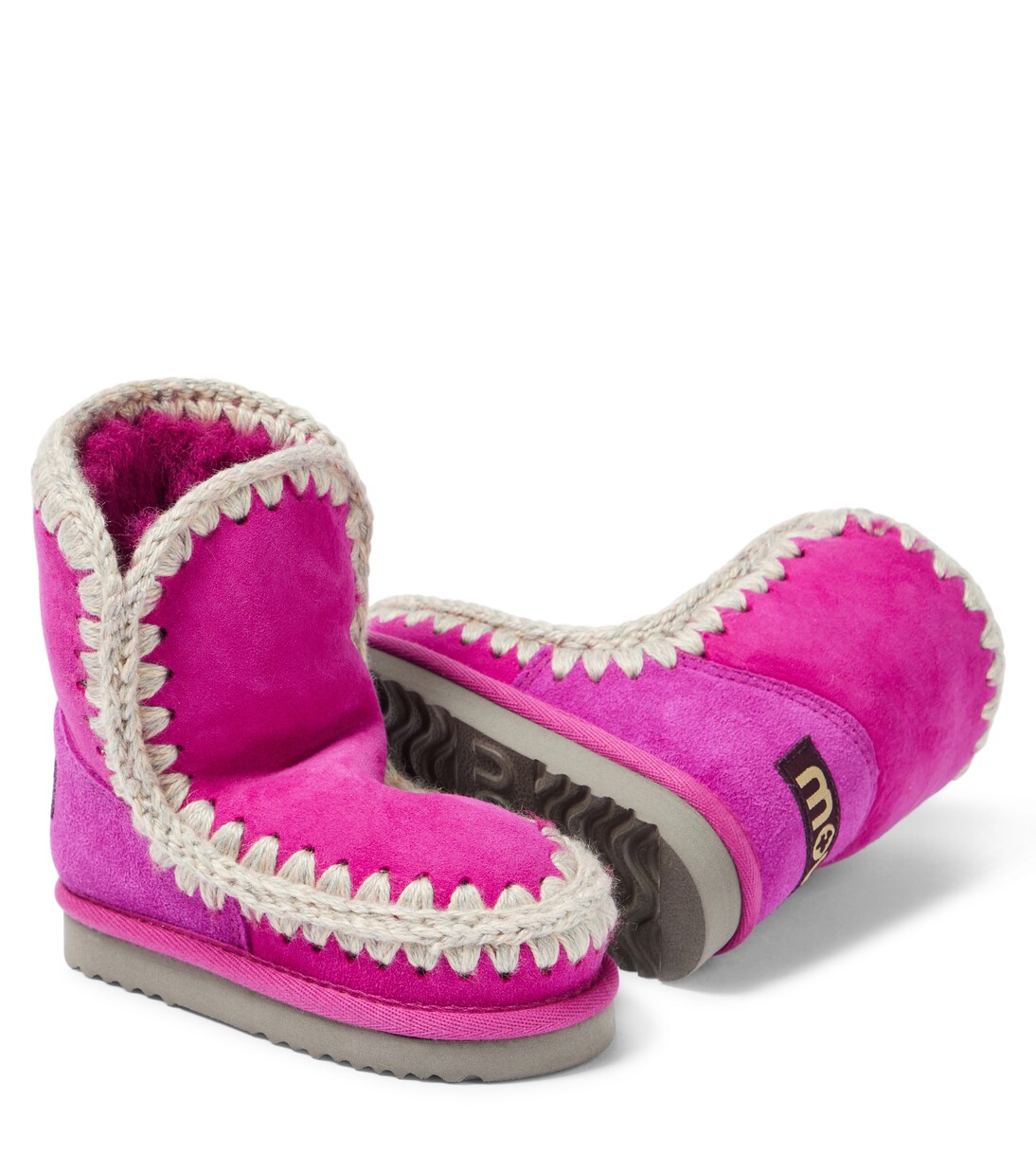 Shearling-lined suede boots | Mou Kids