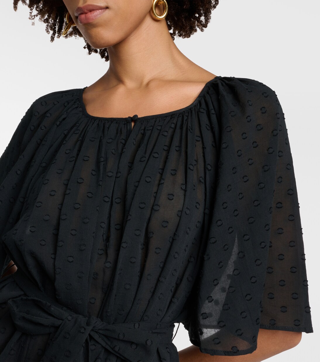 Robe en coton à plumetis | Marysia