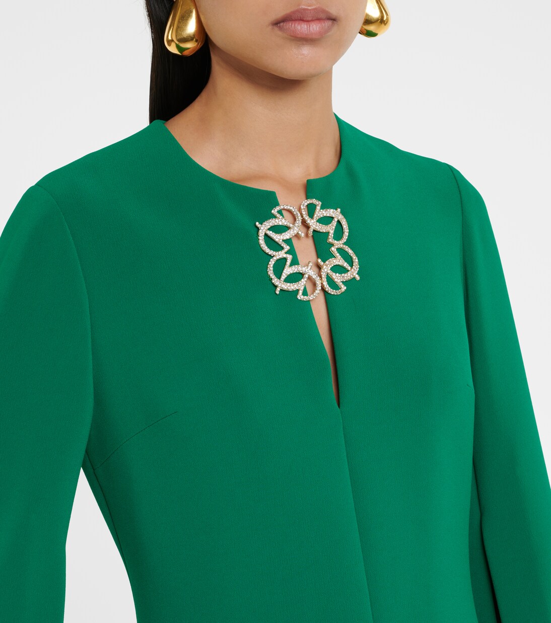 Abito lungo in cady con decorazione | Elie Saab