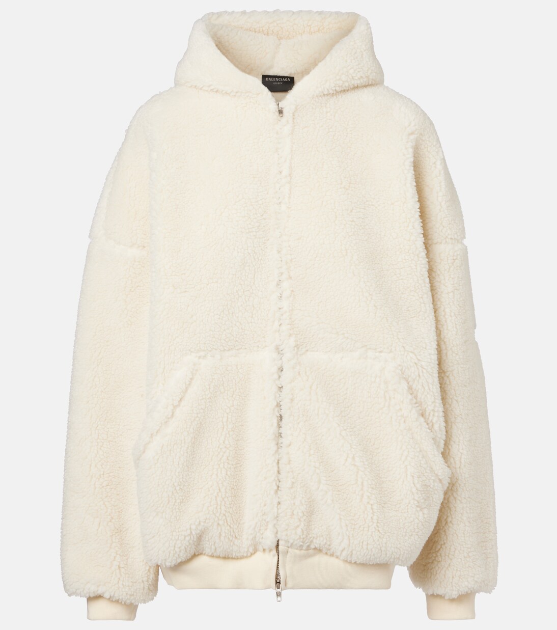Outerwear faux-shearling hoodie | Balenciaga