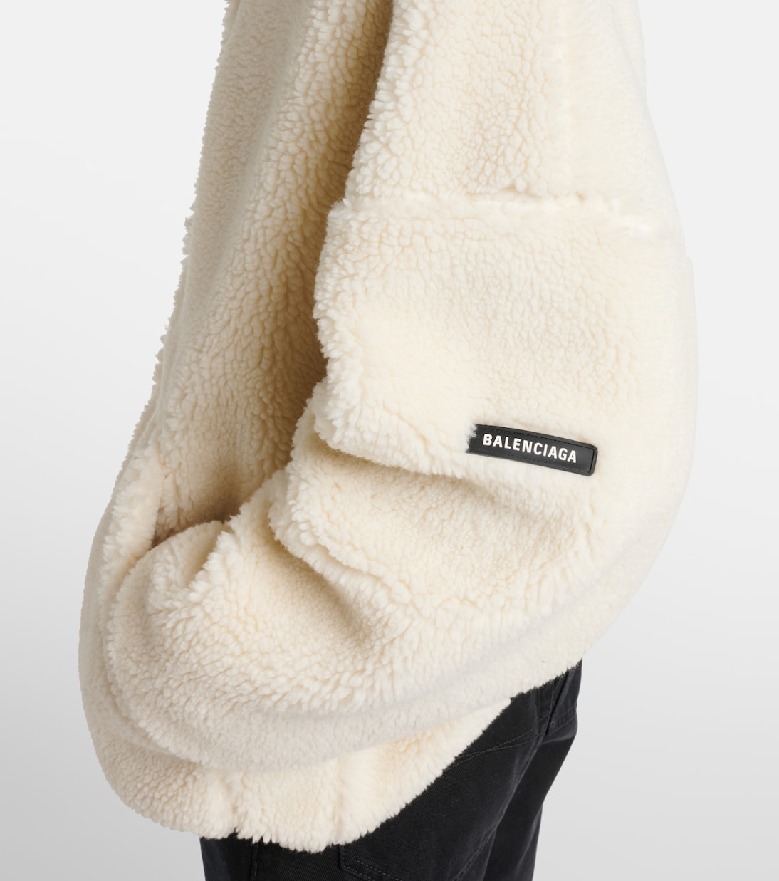 Outerwear faux-shearling hoodie | Balenciaga