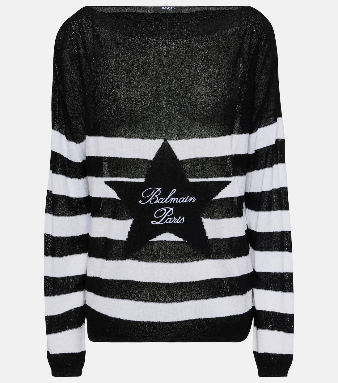Pull rayé à logo | Balmain