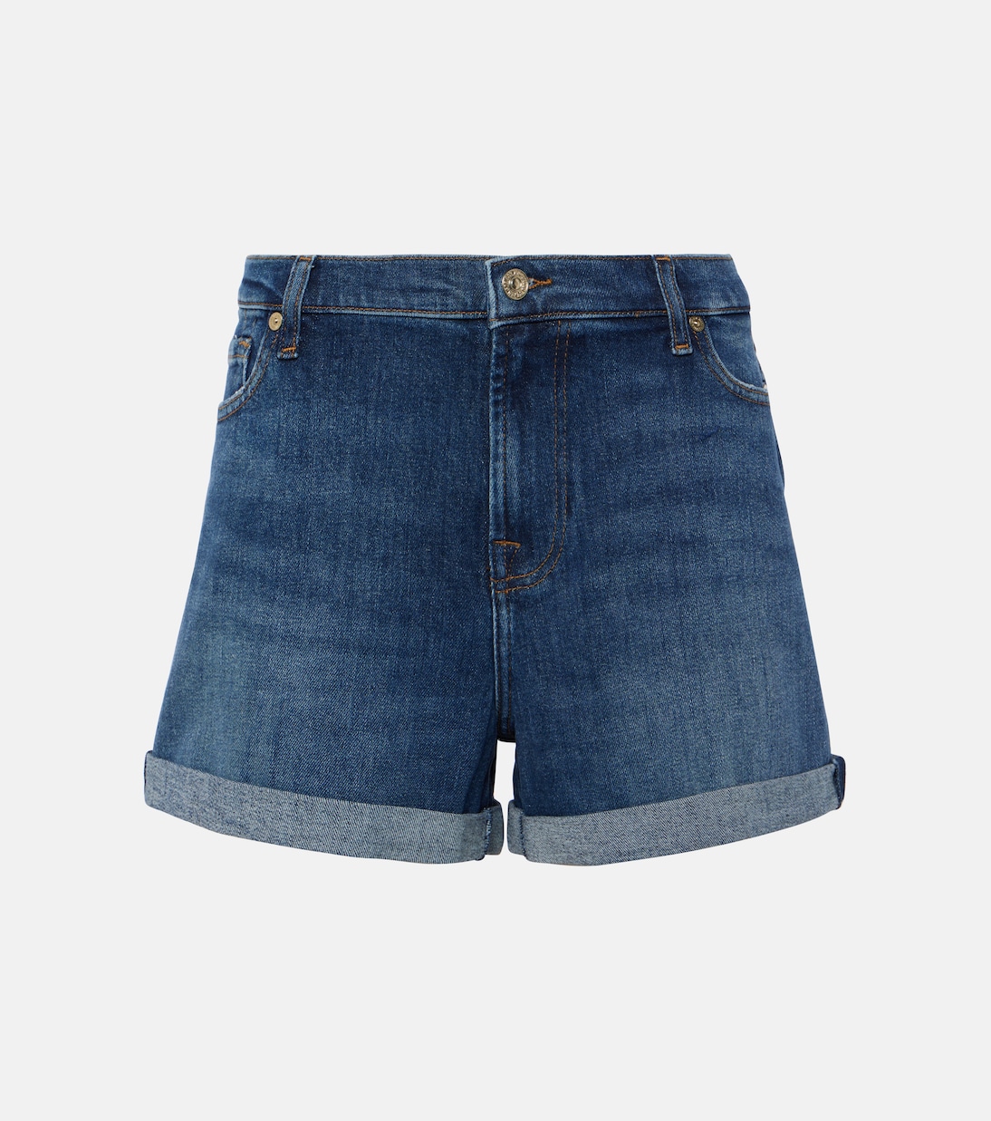 Mid-rise denim shorts | 7 For All Mankind