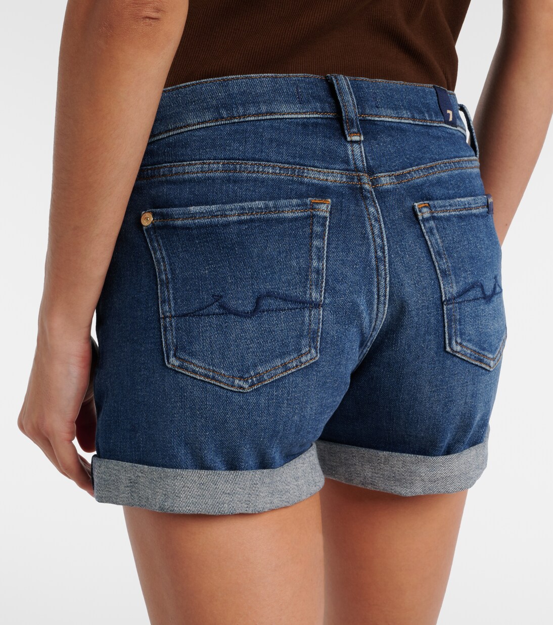 Mid-rise denim shorts | 7 For All Mankind
