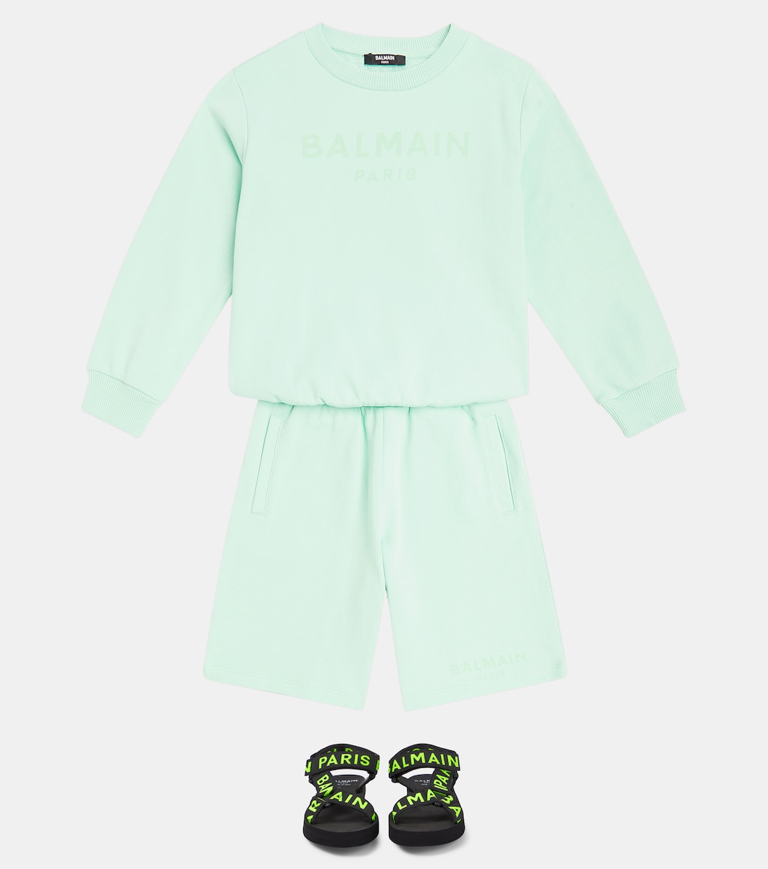 Cotton jersey tracksuit | Balmain Kids