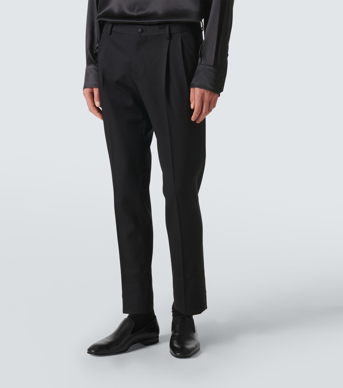 Wool-blend gabardine tuxedo pants | Dolce&Gabbana