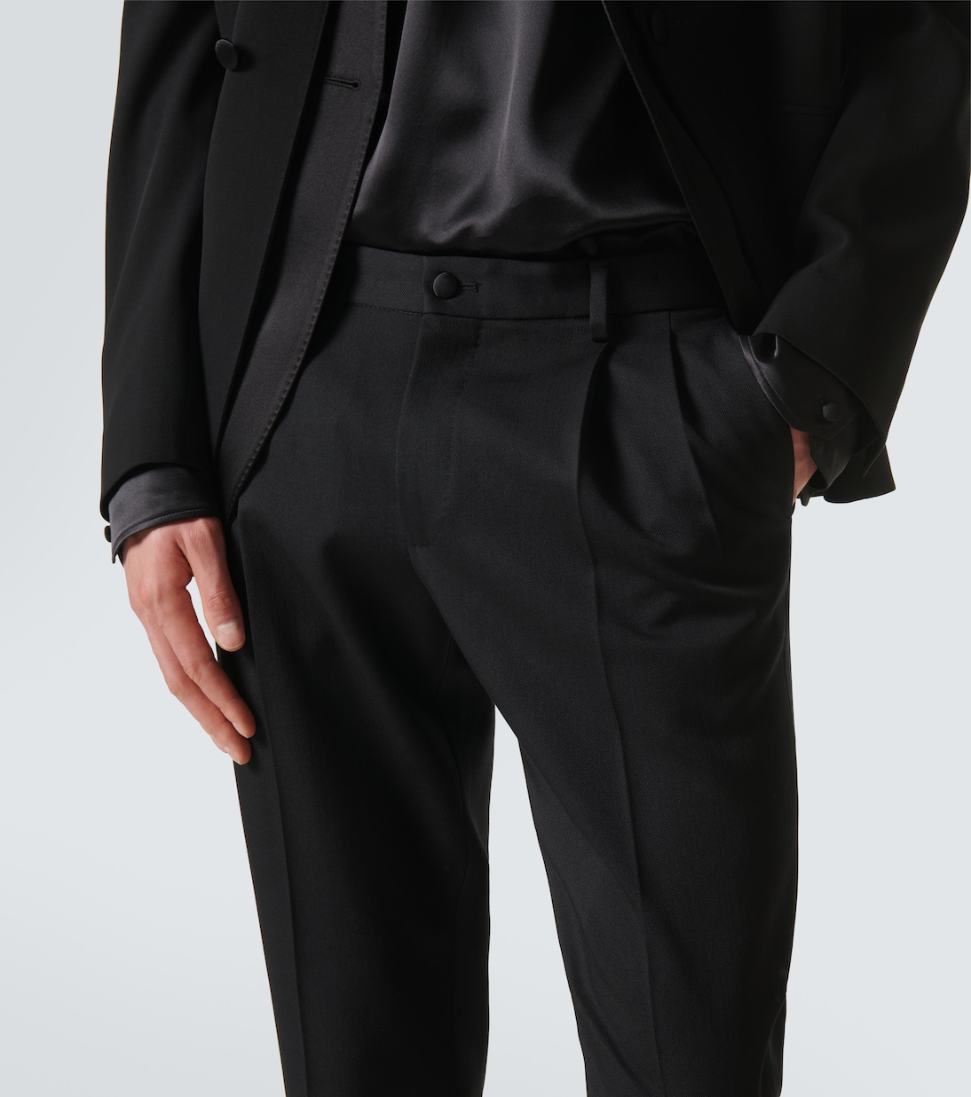 Wool-blend gabardine tuxedo pants | Dolce&Gabbana