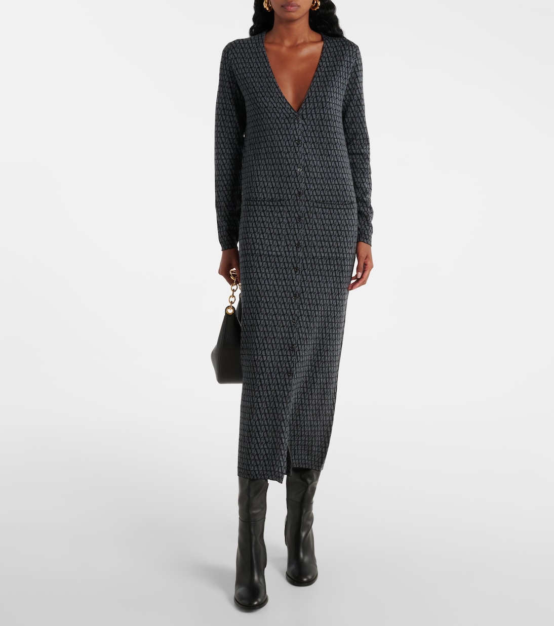 Robe longue Toile Iconographe en laine | Valentino