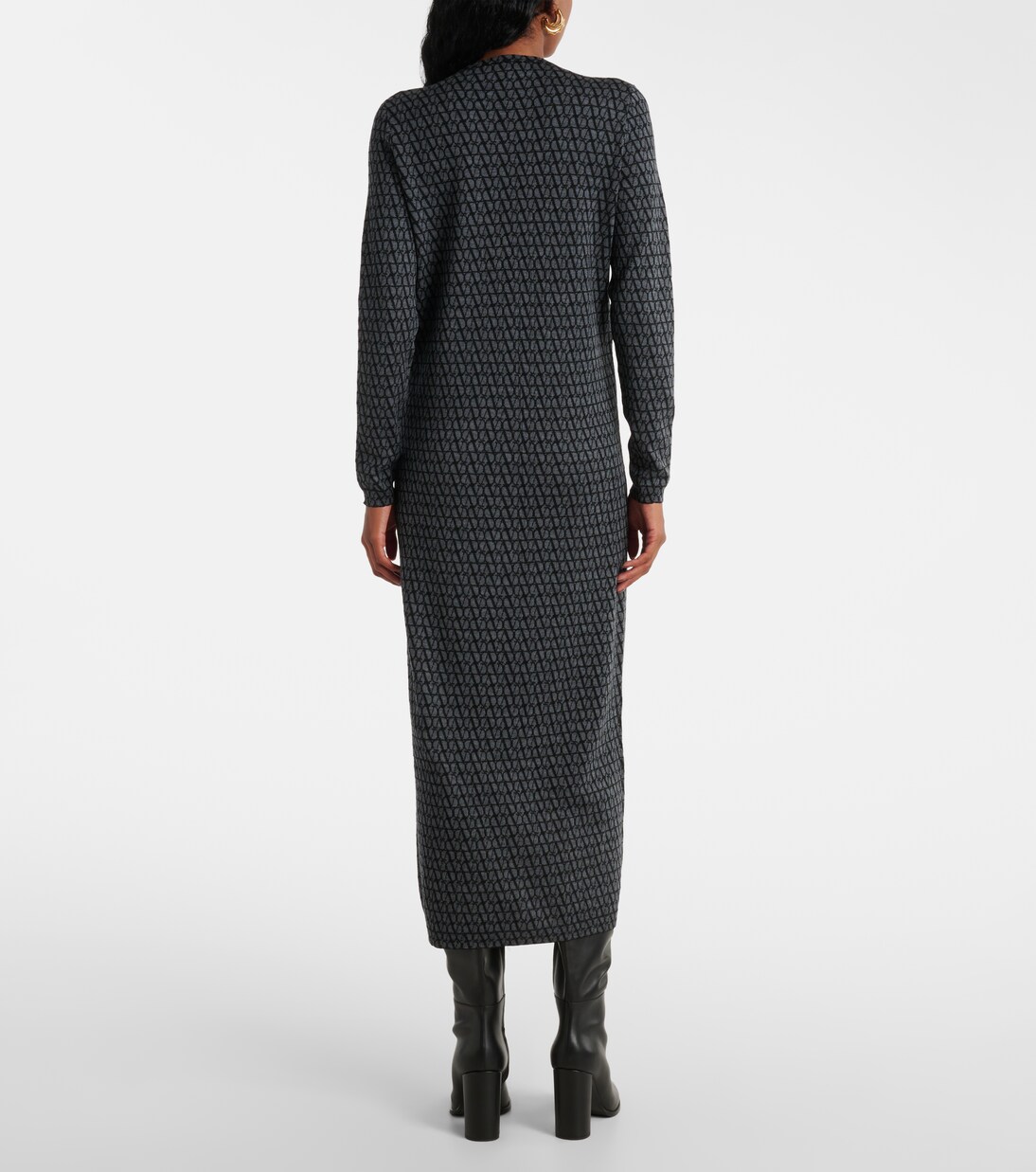 Robe longue Toile Iconographe en laine | Valentino