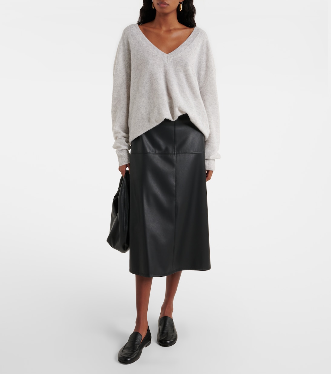 Leisure Scilli coated jersey midi skirt | Max Mara