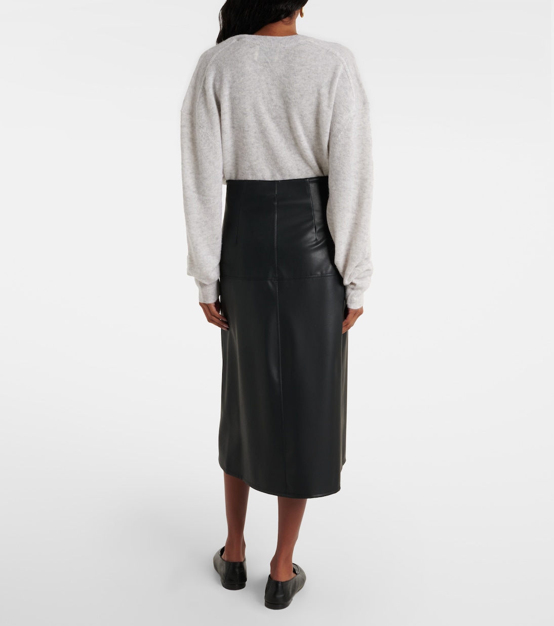 Leisure Scilli coated jersey midi skirt | Max Mara