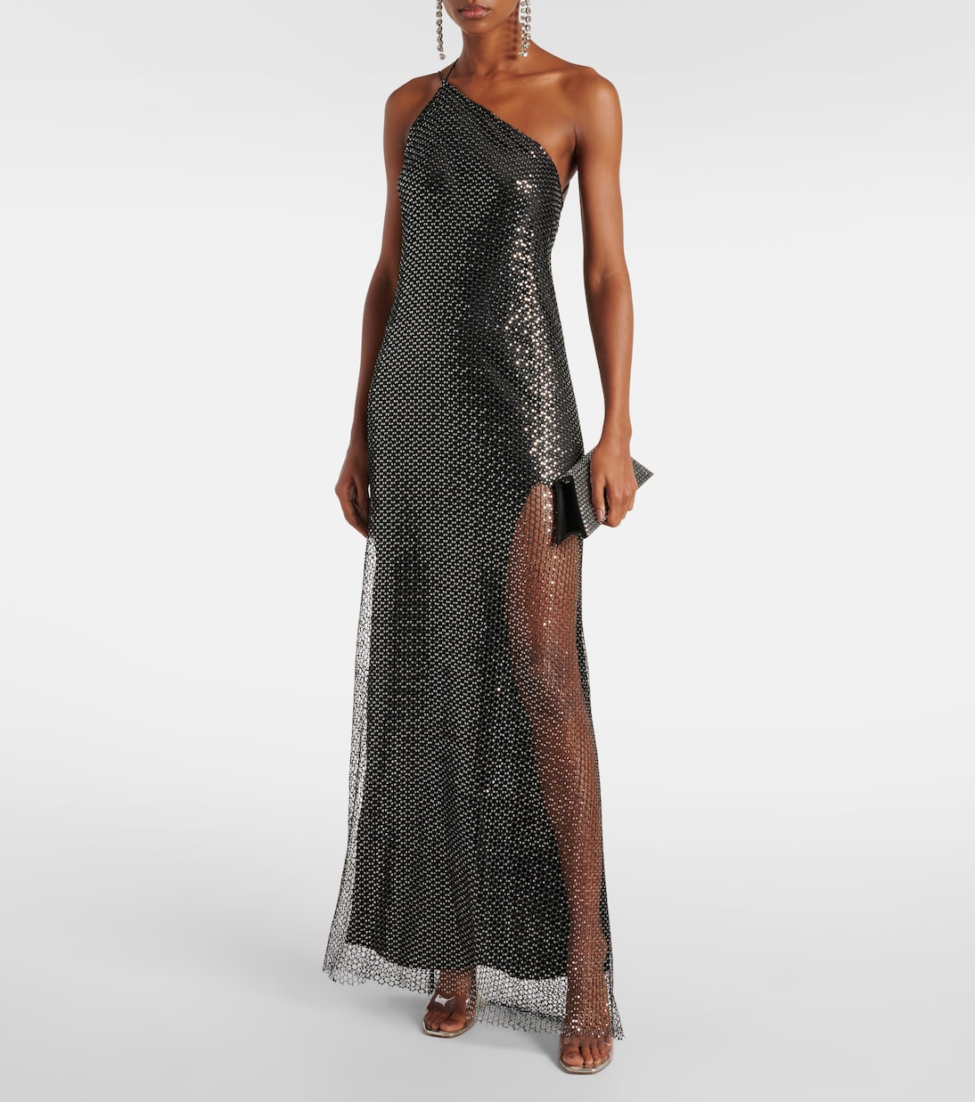 Sequined one-shoulder gown | The Sei