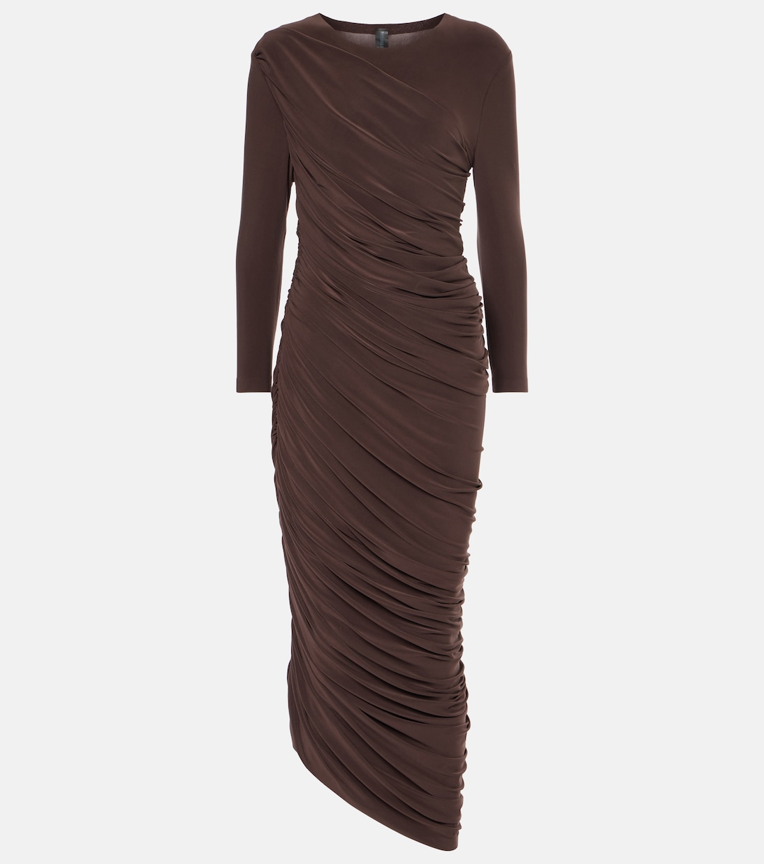Gathered jersey midi dress | Norma Kamali