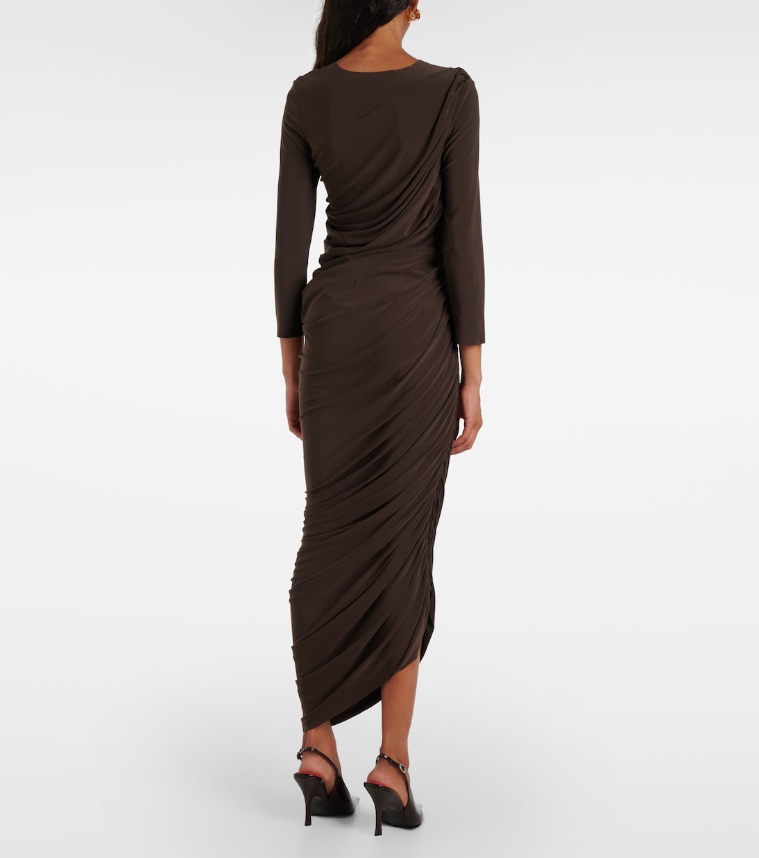 Gathered jersey midi dress | Norma Kamali