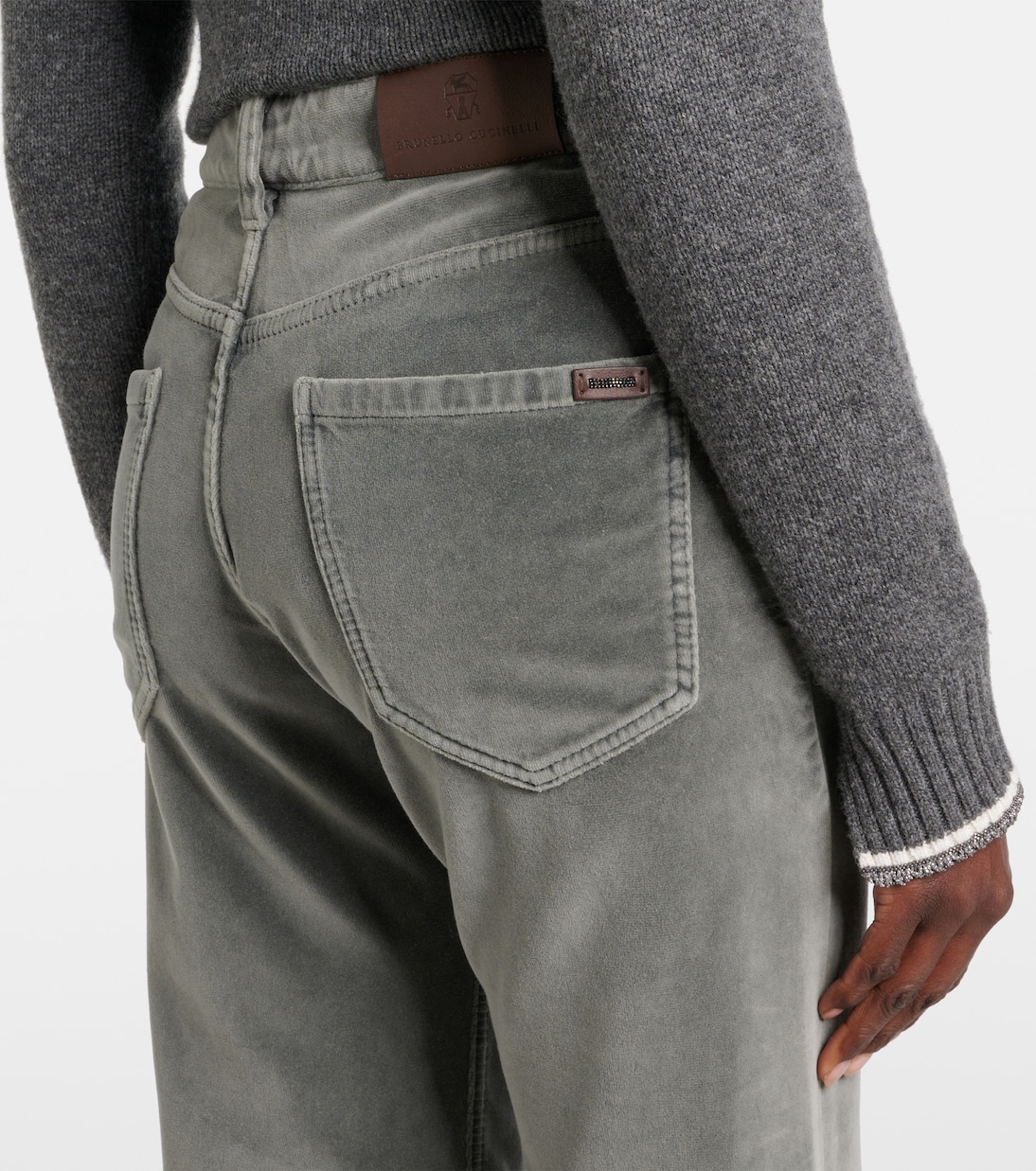 Gerade Hose aus Samt | Brunello Cucinelli