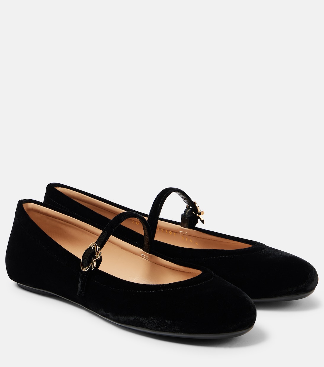 Carla velvet ballet flats | Gianvito Rossi