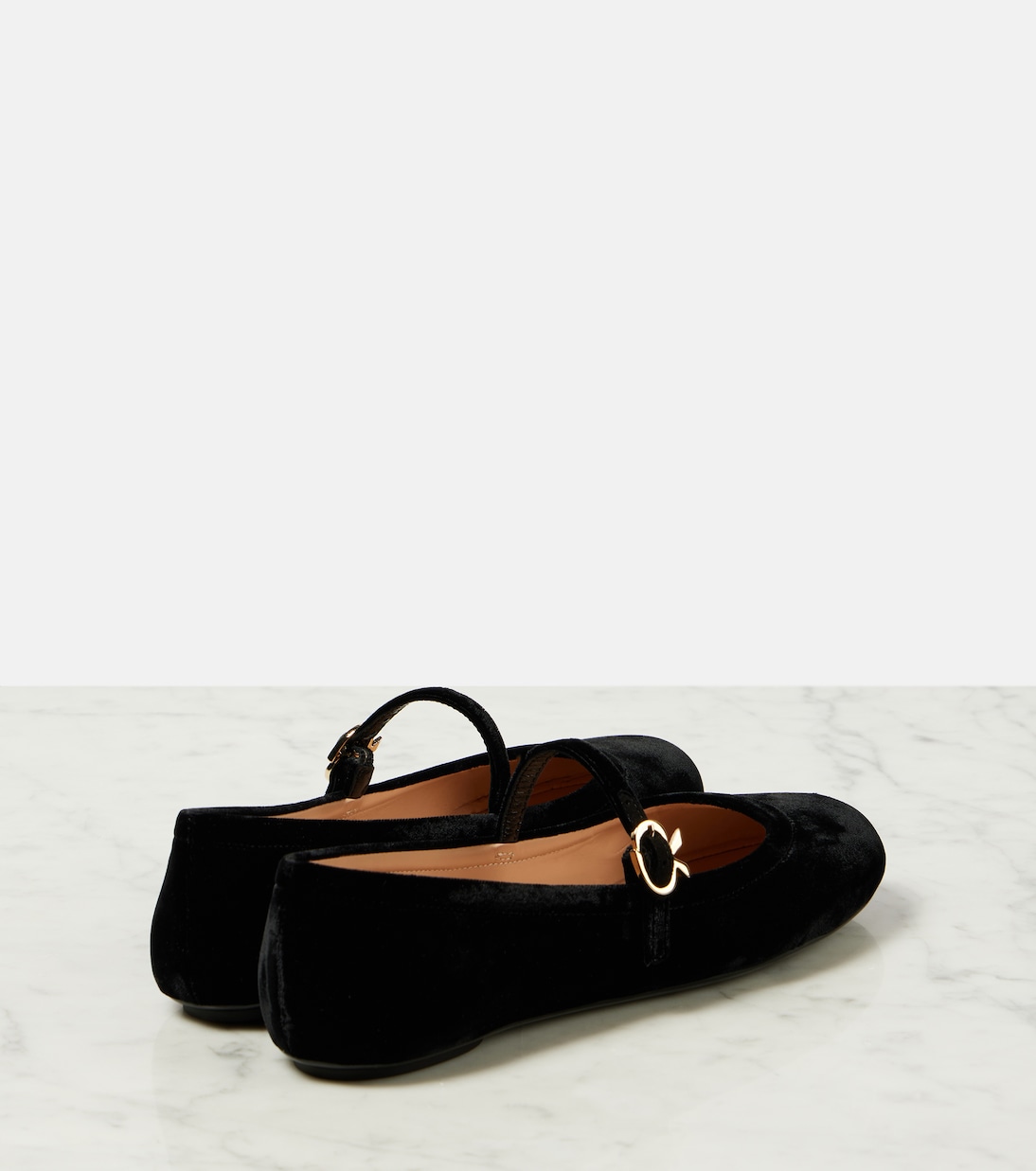 Carla velvet ballet flats | Gianvito Rossi
