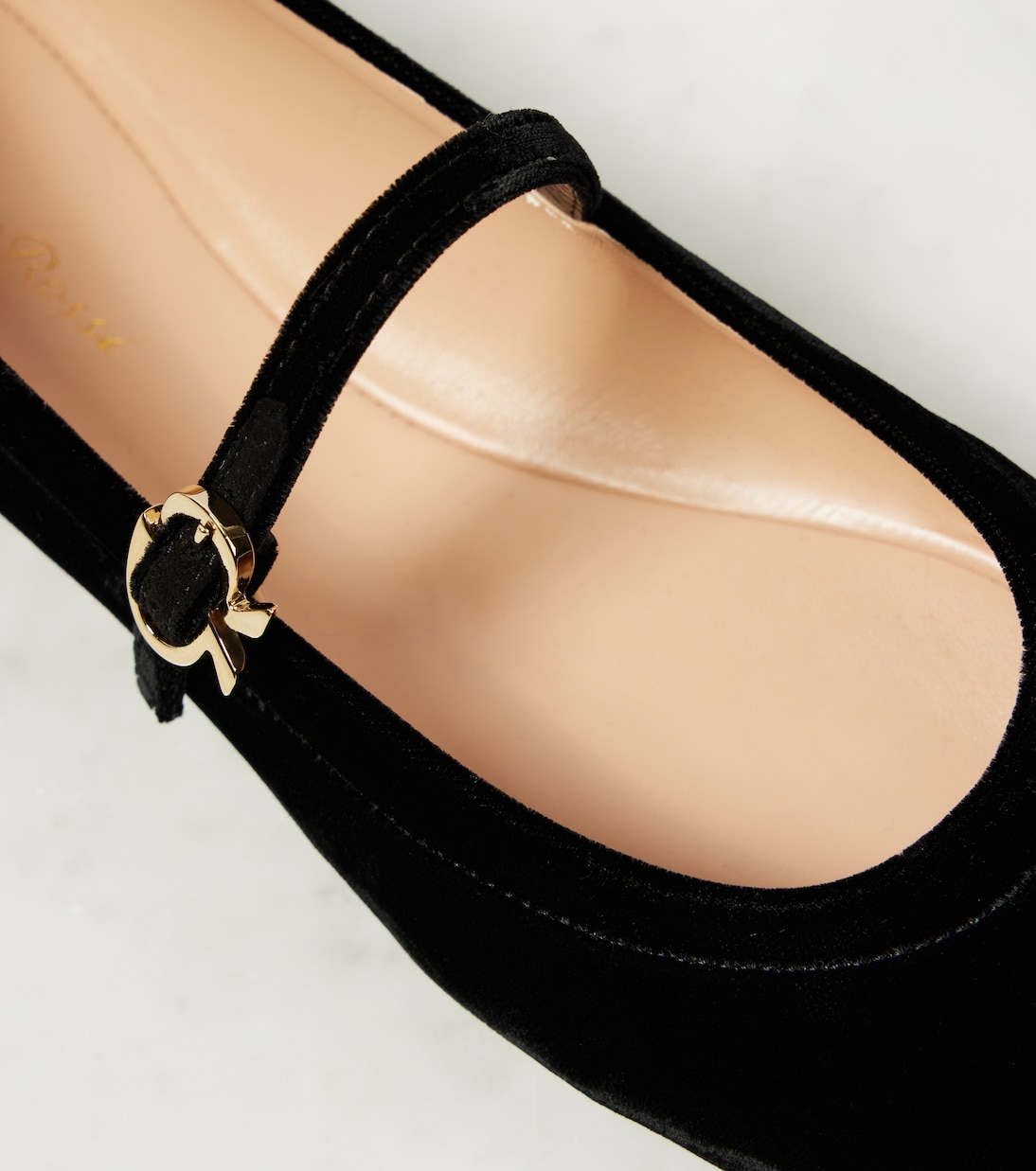Carla velvet ballet flats | Gianvito Rossi