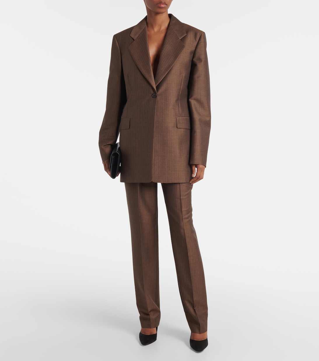 Norbert mohair and wool straight pants | The Row
