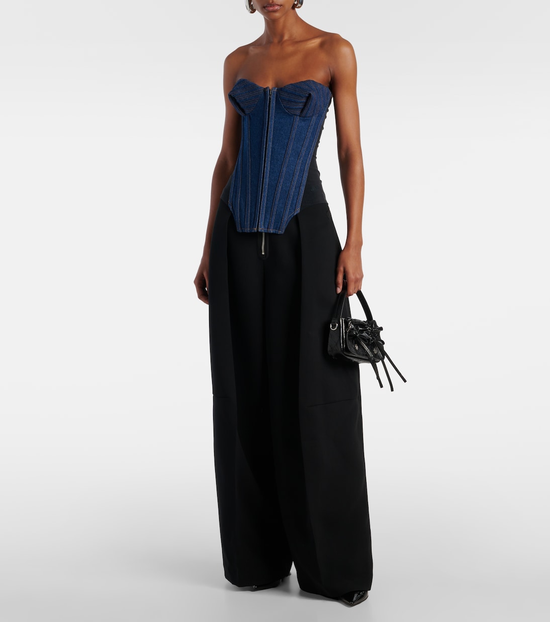 Paneled denim corset | Jean Paul Gaultier