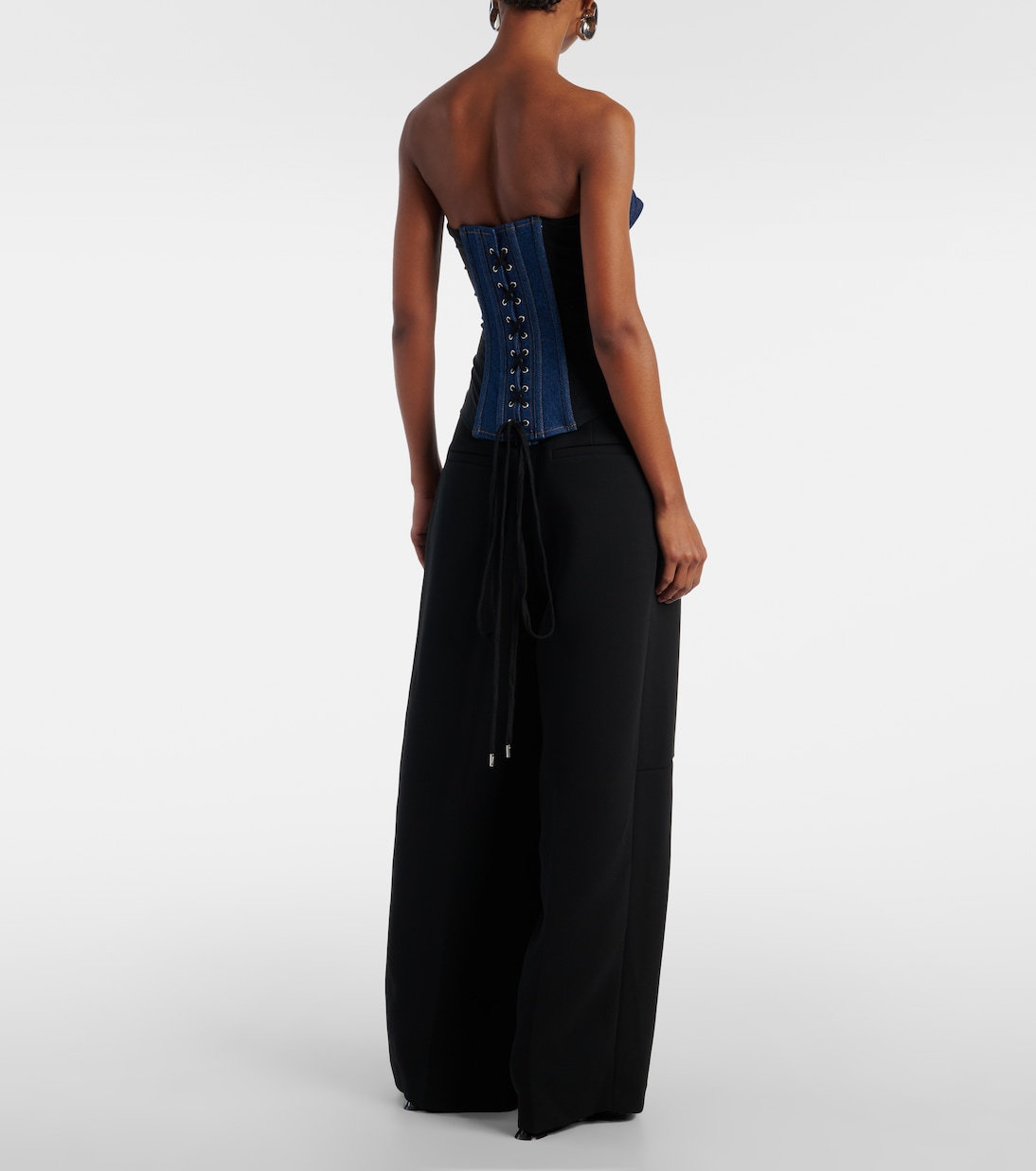 Paneled denim corset | Jean Paul Gaultier