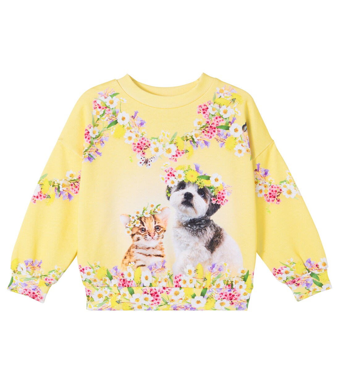 Maxi printed cotton sweatshirt | Molo