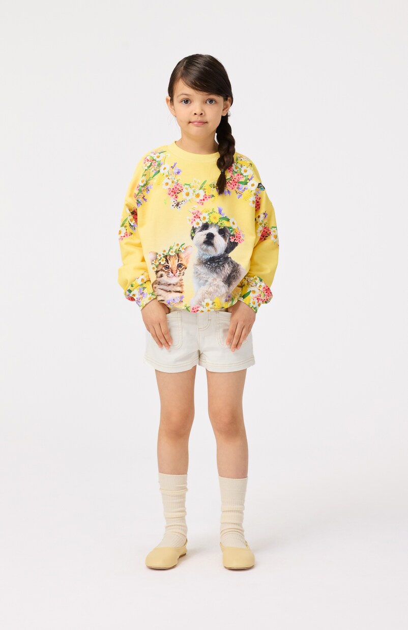 Maxi printed cotton sweatshirt | Molo