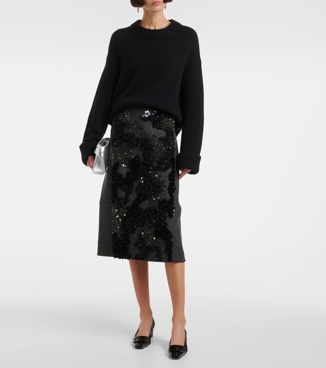 Belle Vivier 45 leather-trimmed mesh pumps | Roger Vivier