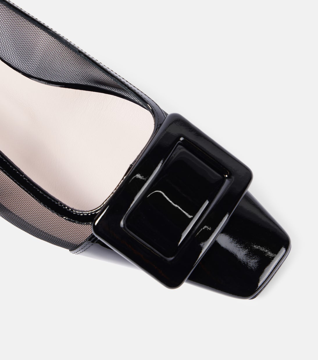 Belle Vivier 45 leather-trimmed mesh pumps | Roger Vivier