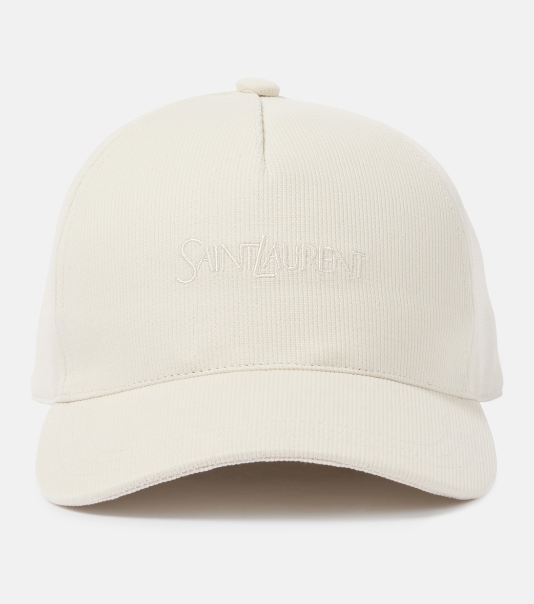 Logo embroidered corduroy baseball cap | Saint Laurent