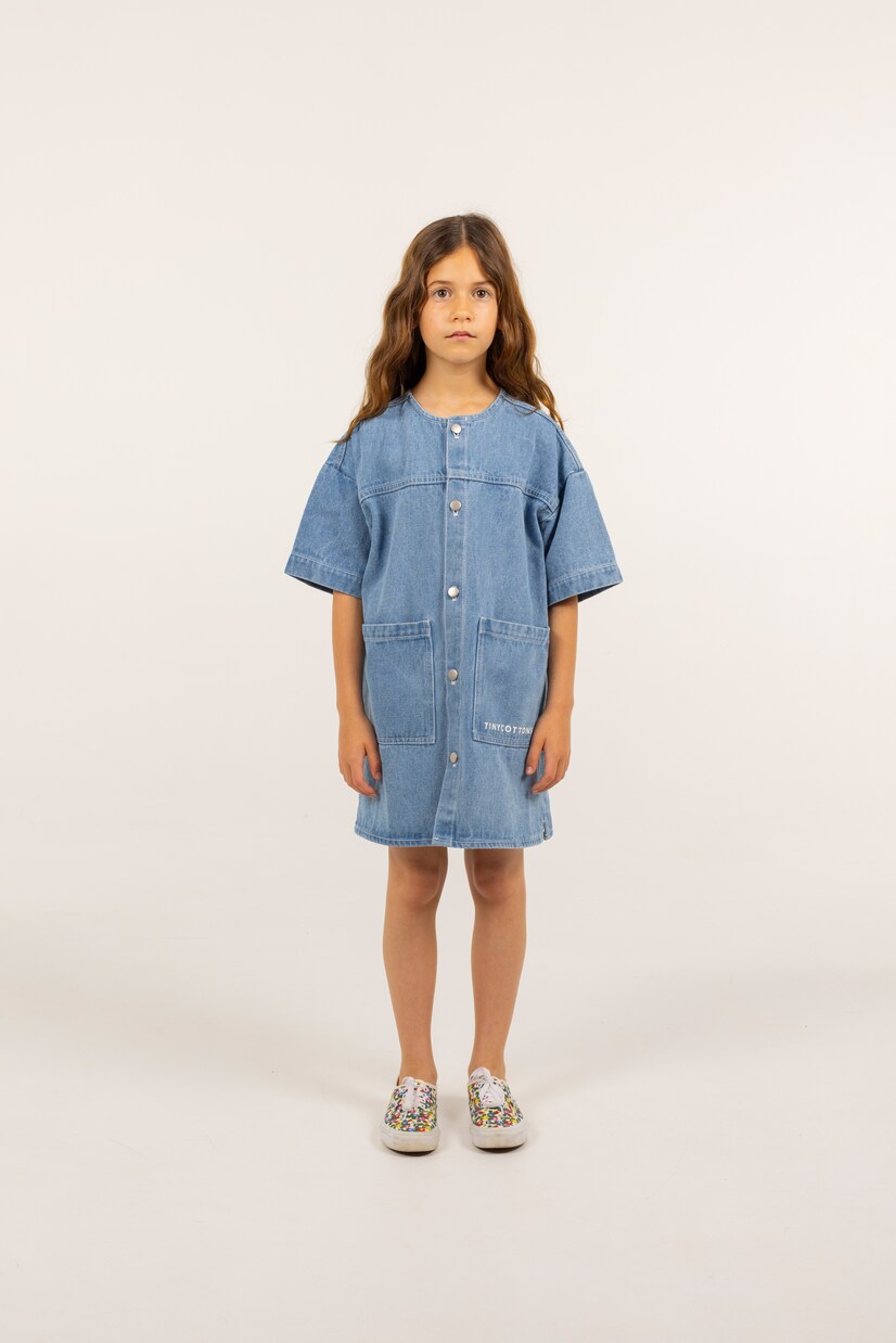Logo denim dress | Tinycottons
