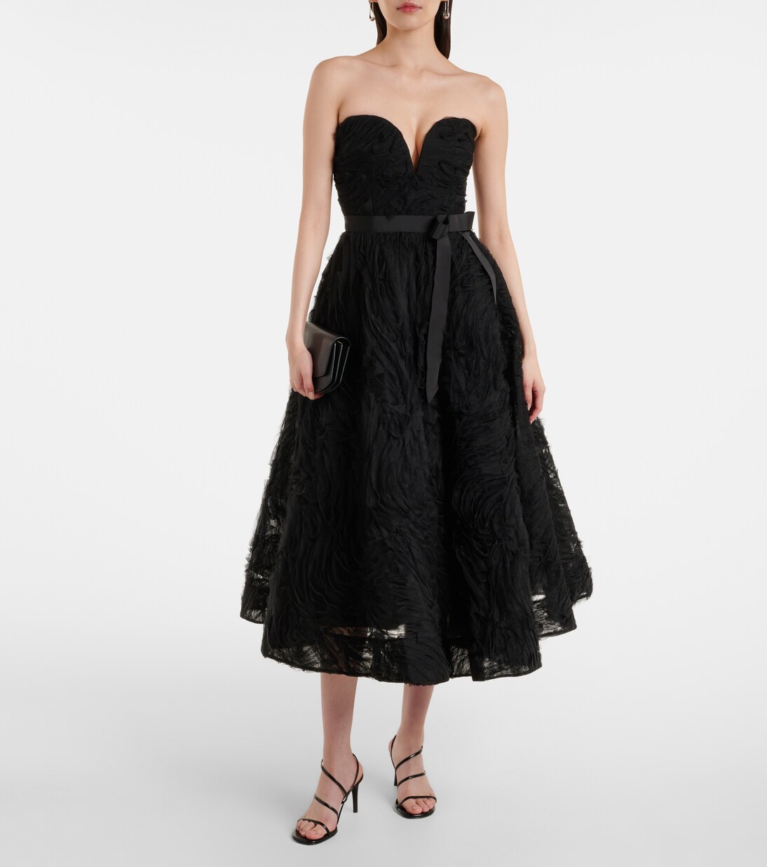 Robe midi Willow brodée en tulle | Rebecca Vallance