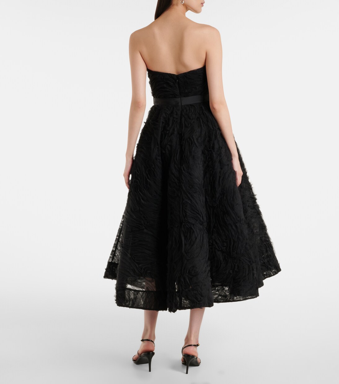 Robe midi Willow brodée en tulle | Rebecca Vallance