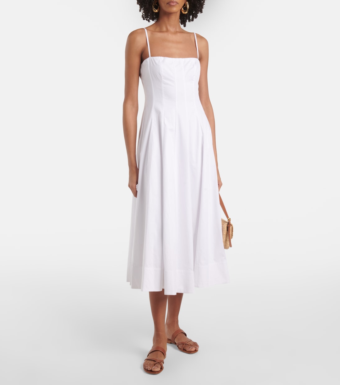 Robe midi Wylie en coton | Staud