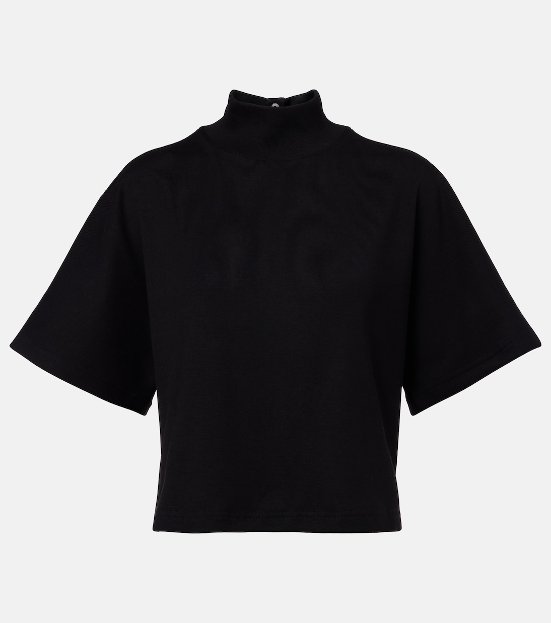High-neck cotton jersey T-shirt | Alaïa