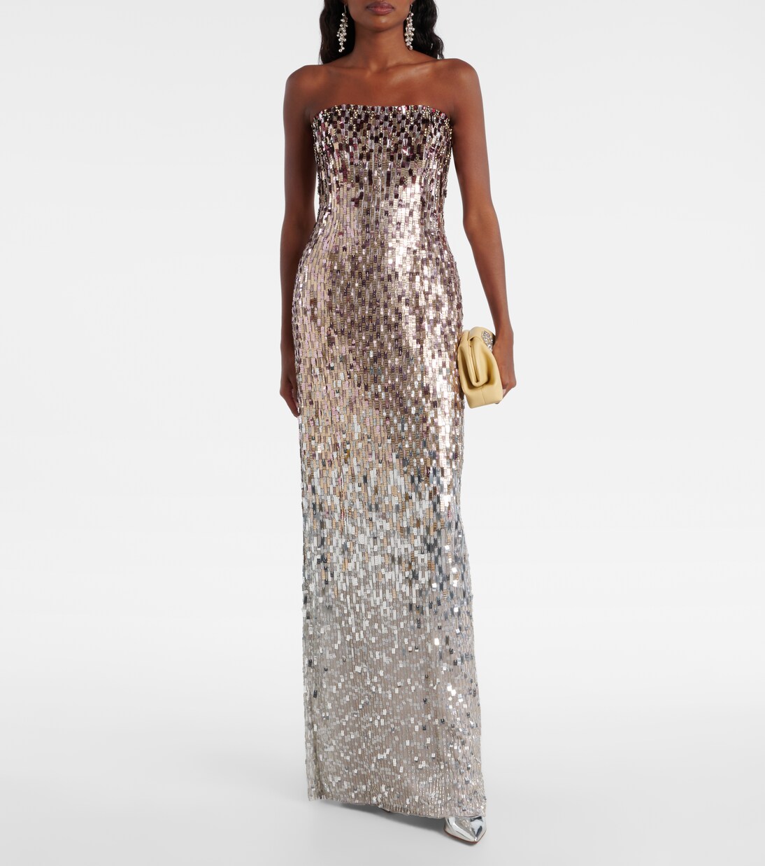 Lucille sequined strapless gown | Jenny Packham