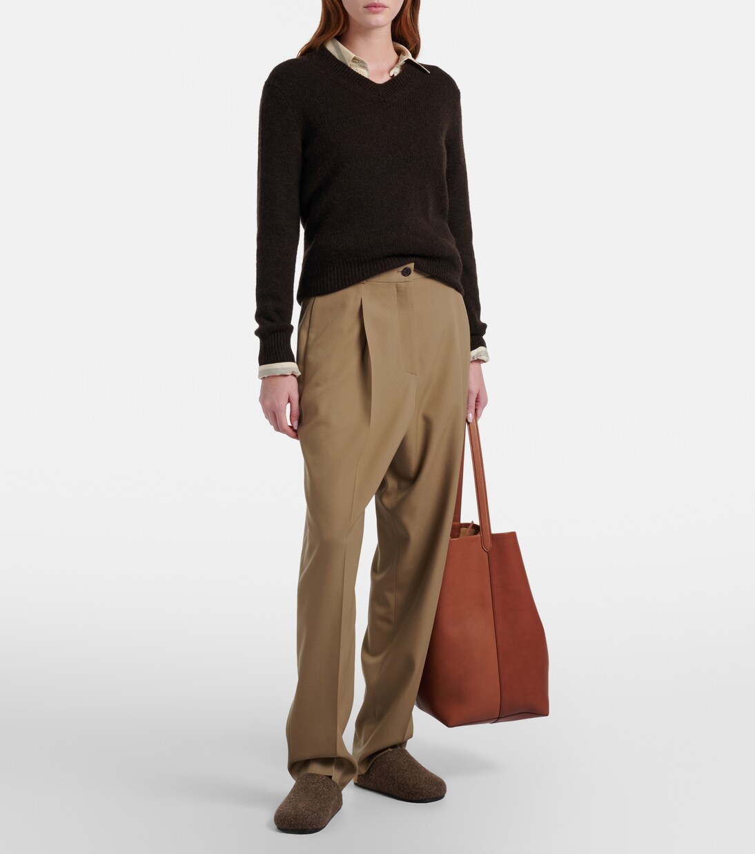 N/S Park Large leather tote bag | The Row