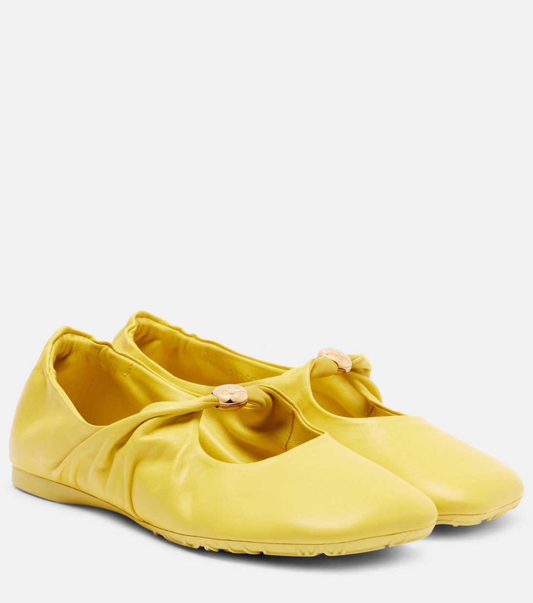Pebble Soft leather Mary Jane flats | Loewe