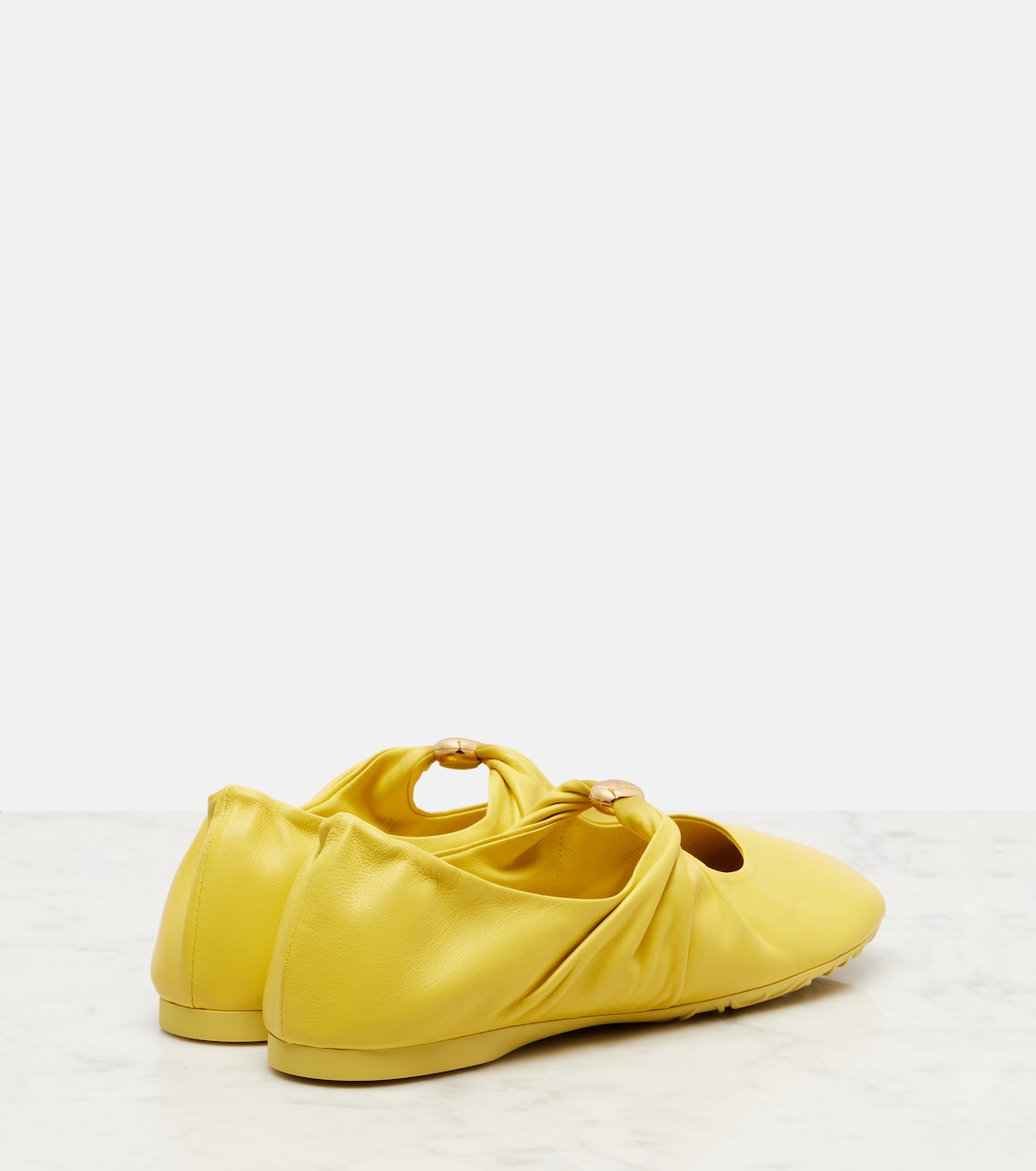Pebble Soft leather Mary Jane flats | Loewe