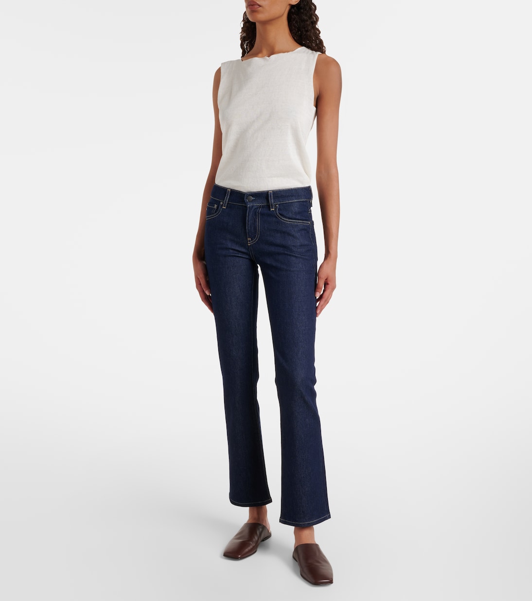 Jean droit Colon à taille mi-haute | AG Jeans