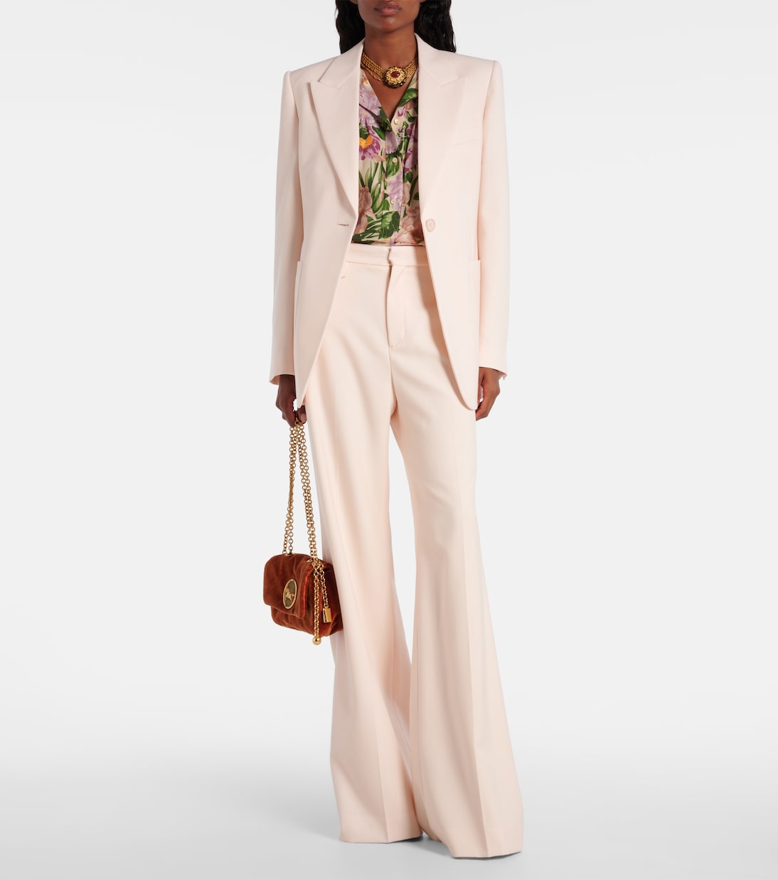 Virgin wool gabardine flared pants | Chloé