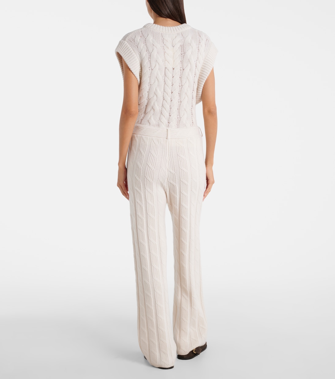 Weite Low-Rise-Hose Ebba aus Kaschmir | Lisa Yang