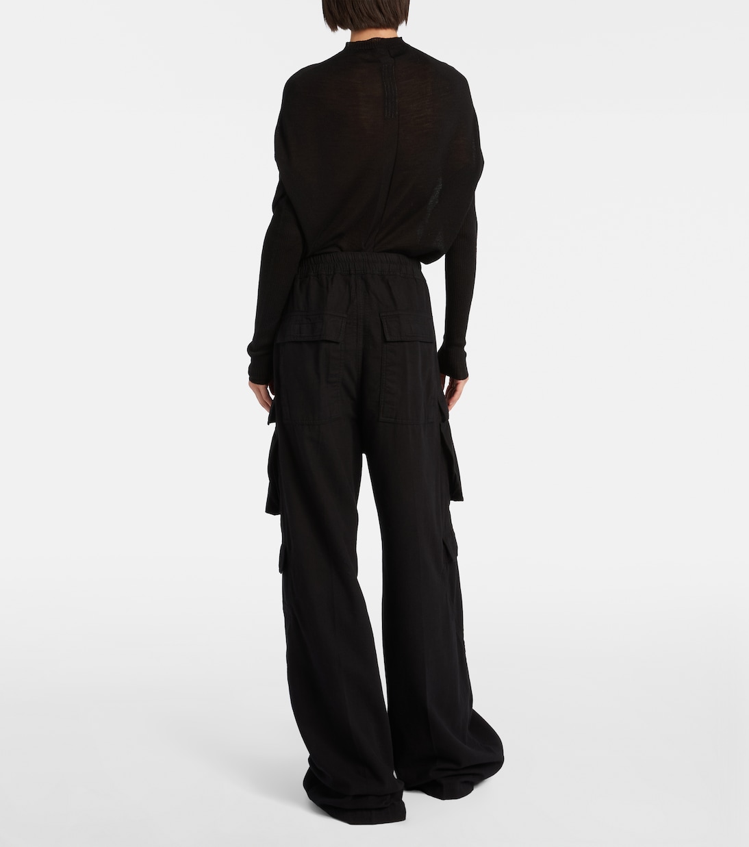 Pantalon cargo Jumbo Belas à taille haute en coton | Rick Owens