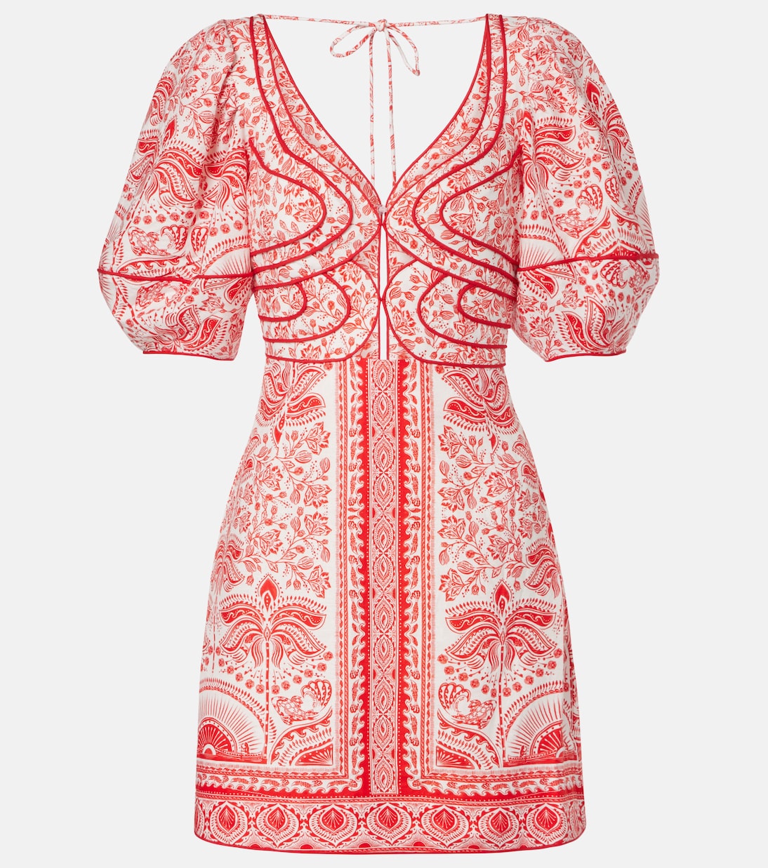 Bedrucktes Minikleid aus einem Leinengemisch | Farm Rio